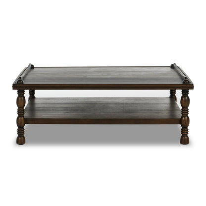 Elantra 48" Square Oak Coffee Table - Espresso