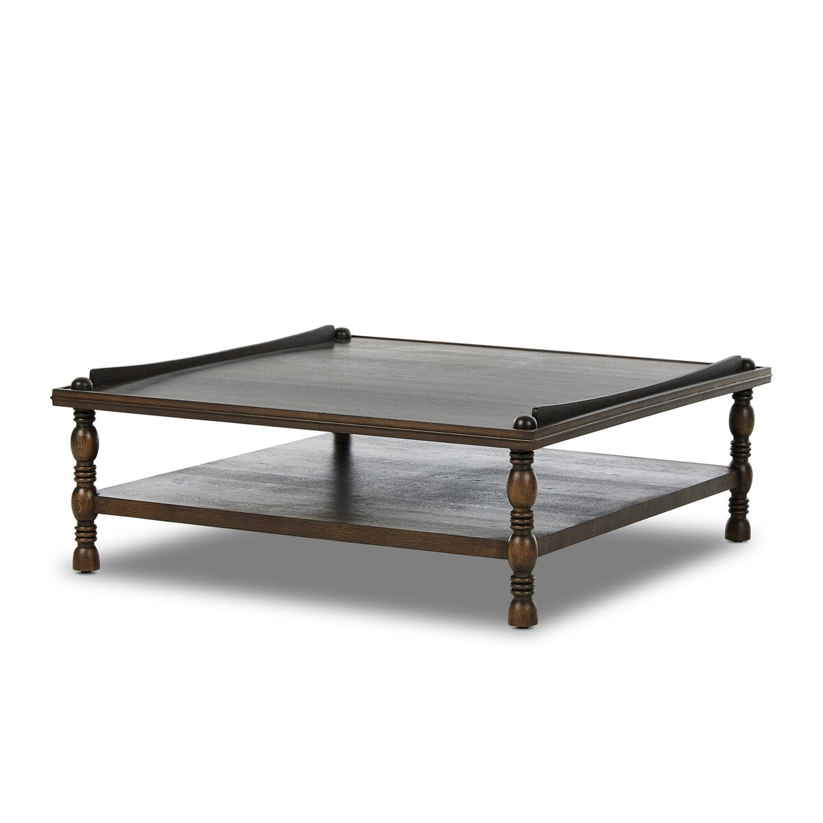 Elantra 48" Square Oak Coffee Table - Espresso