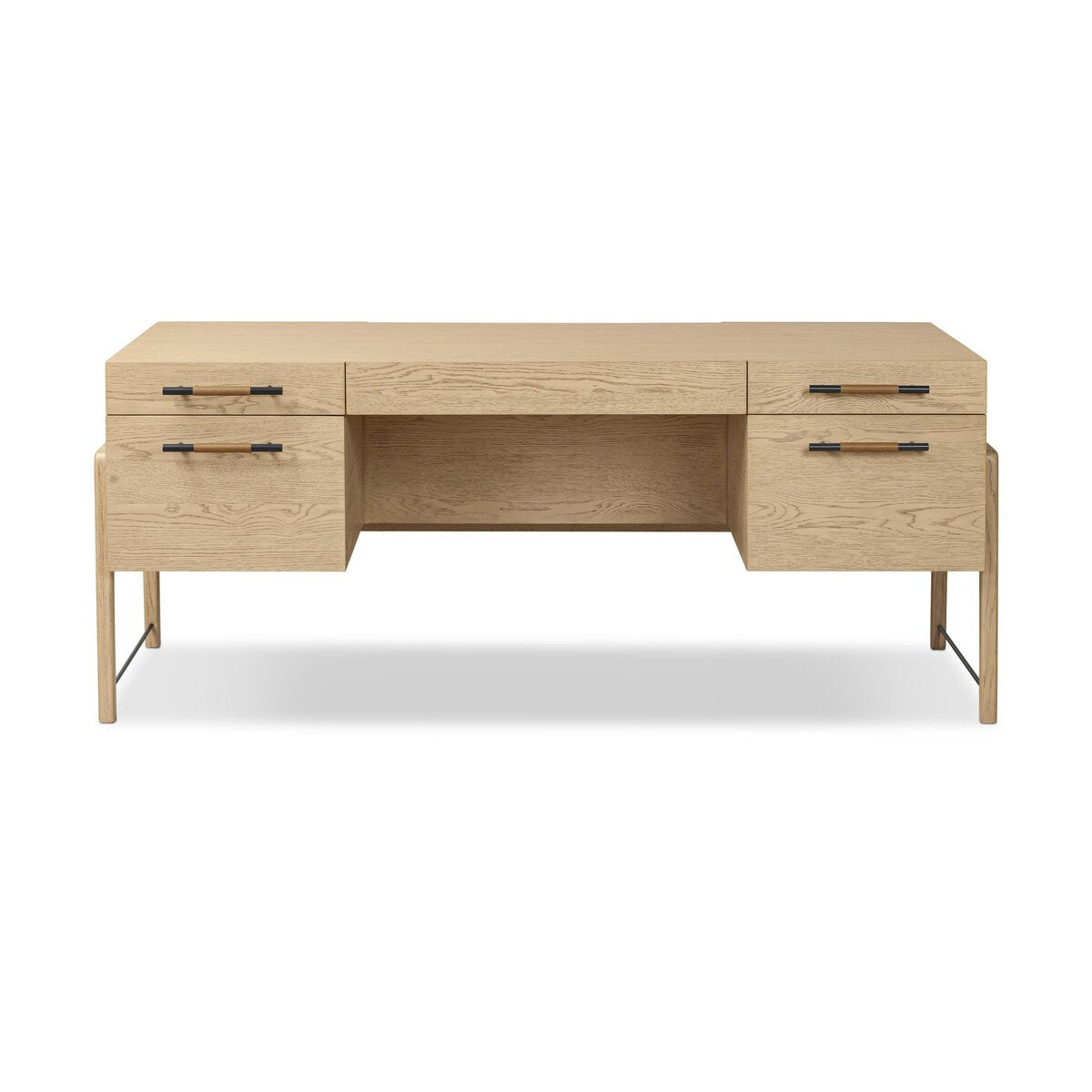 Randle 73" Executive Desk - Yucca Oak