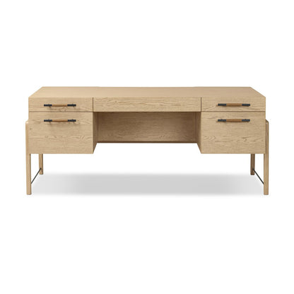Randle 73" Executive Desk - Yucca Oak