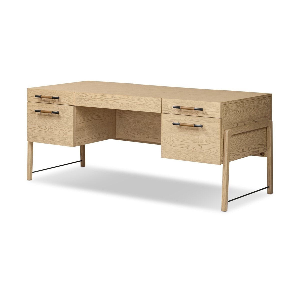 Randle 73" Executive Desk - Yucca Oak