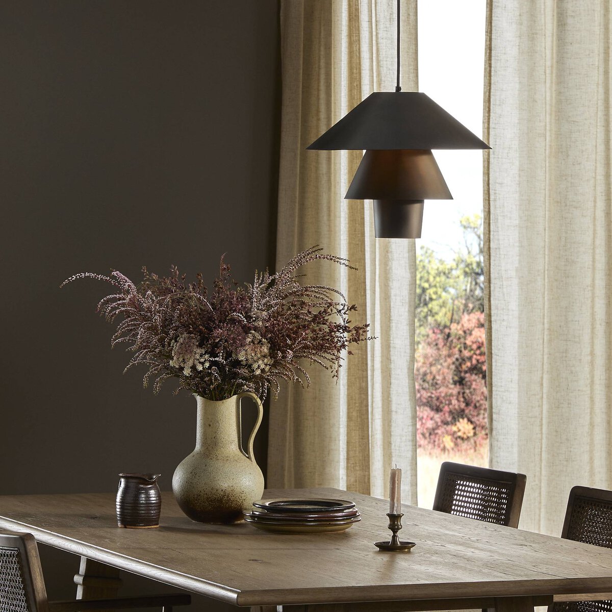 Enzo 16" Pendant - Dusty Iron