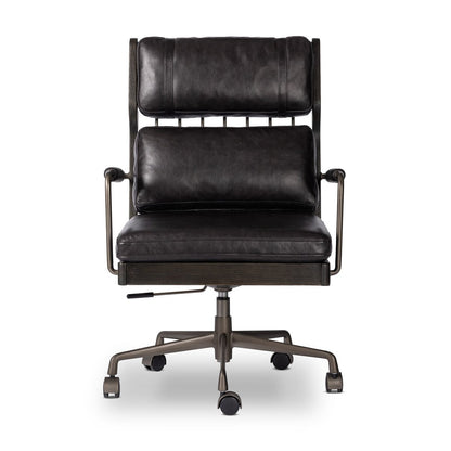 Livingston 26" Top Grain Leather Desk Chair - Sonoma Black