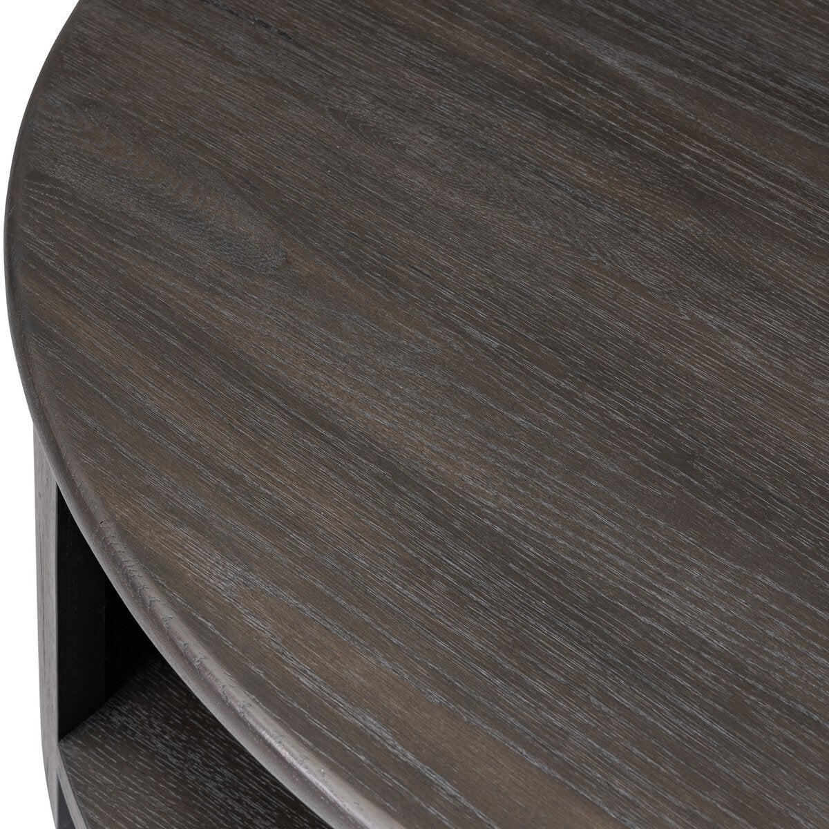Florrie 48" Round Coffee Table - Smoked Black