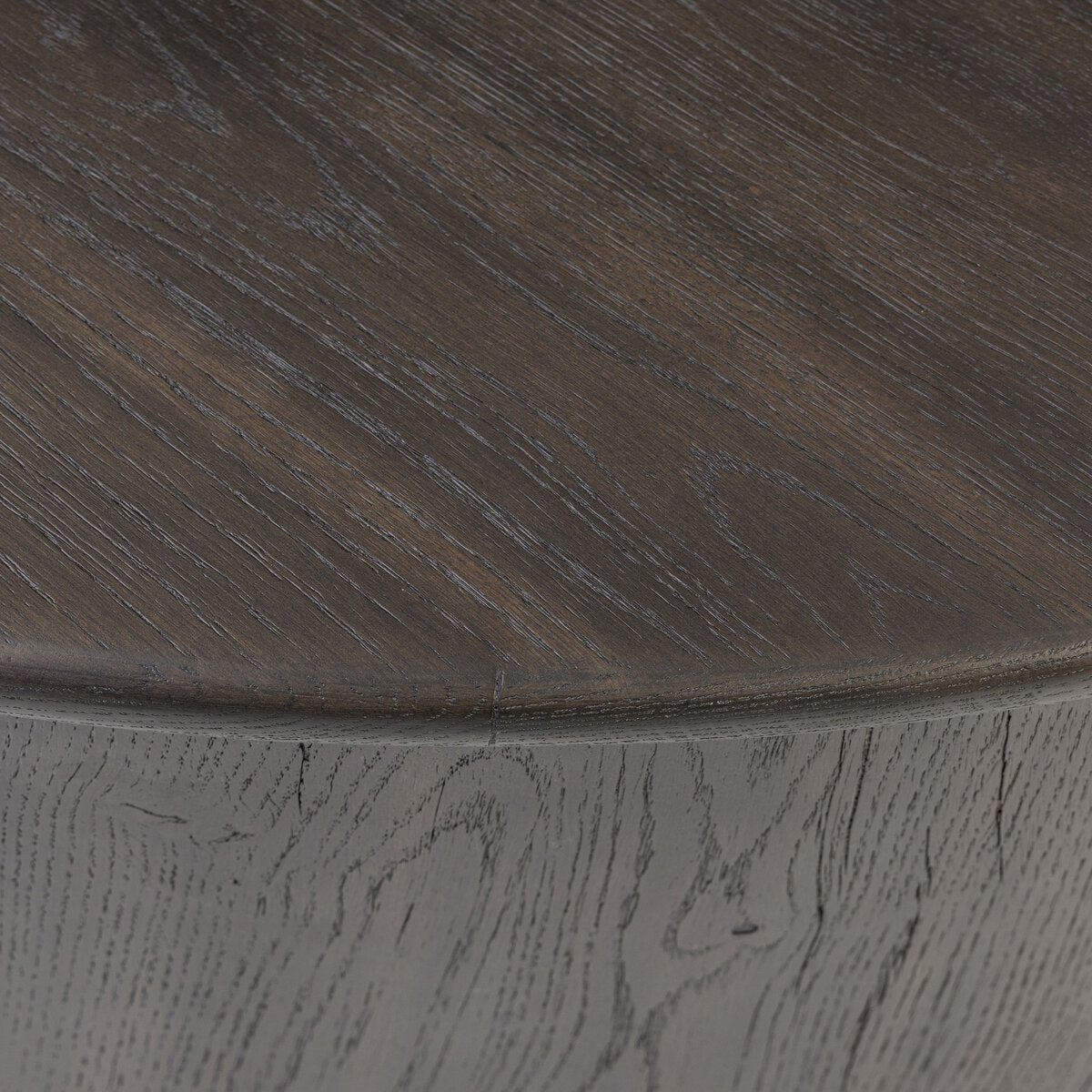 Florrie 48" Round Coffee Table - Smoked Black