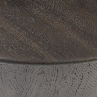 Florrie 48" Round Coffee Table - Smoked Black