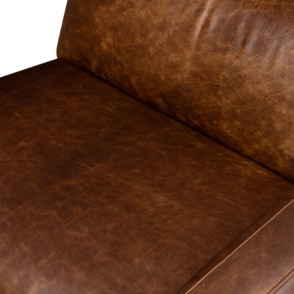 Halima 125" Top Grain Leather Power Motion Sectional - Raleigh Cigar