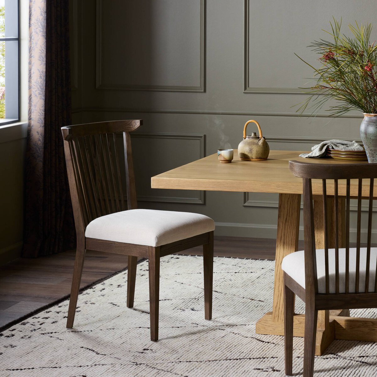 Kinsley Dining Chair - Savoy Parchment + Drifted Ash
