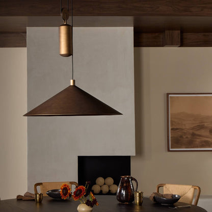 Emere 30" Pendant - Burnished Brass Aluminum