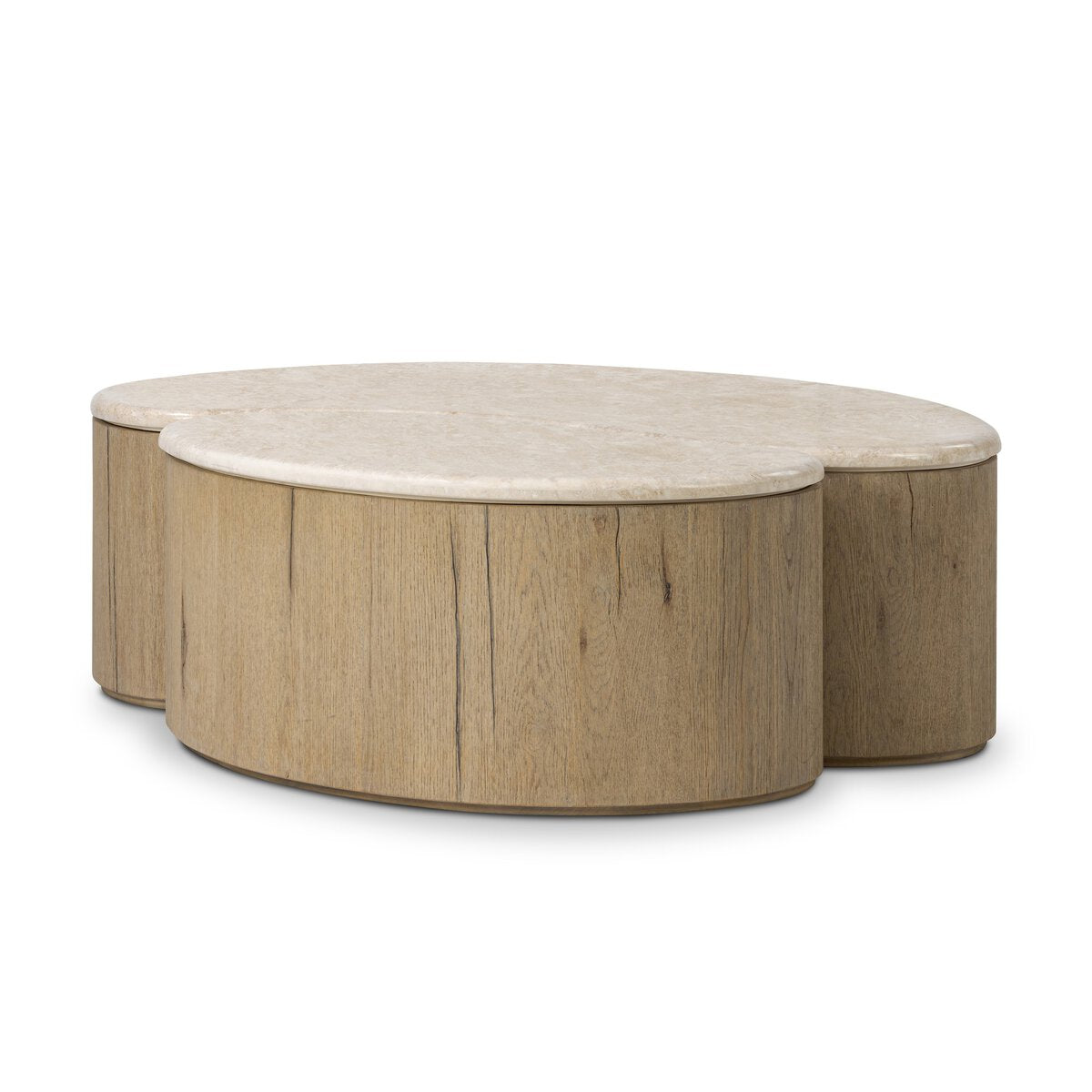 Moxie 55" Nesting Coffee Table - Cappuccino Marble