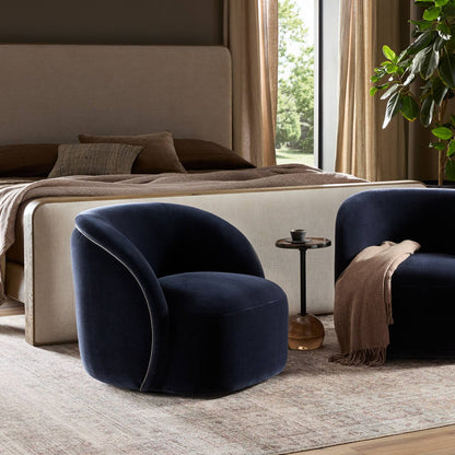 Lauren 32" Upholstered Swivel Chair - Monte Navy