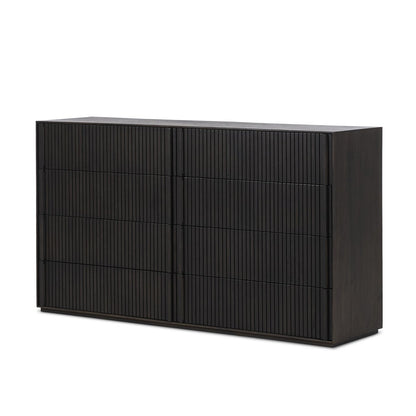 Kienna 75" 6 Drawer Dresser - Smoked Black