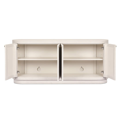 Marjorie 72" 4 Door Sideboard - Ivory Painted Linen