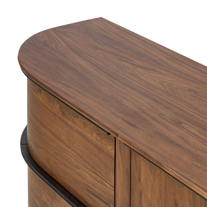 Hartford 82" Rounded Sideboard - Toasted Walnut