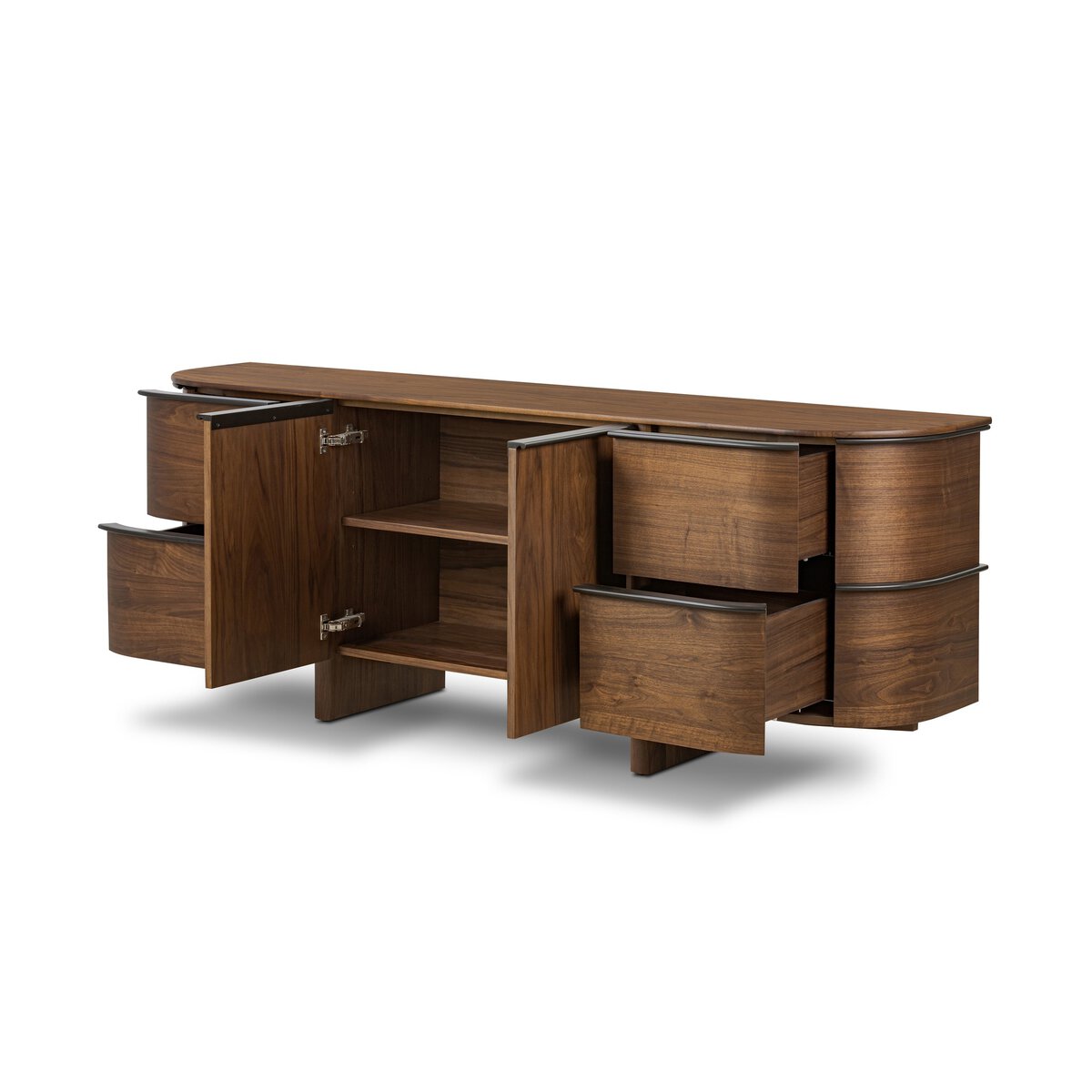 Hartford 82" Rounded Sideboard - Toasted Walnut