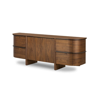 Hartford 82" Rounded Sideboard - Toasted Walnut