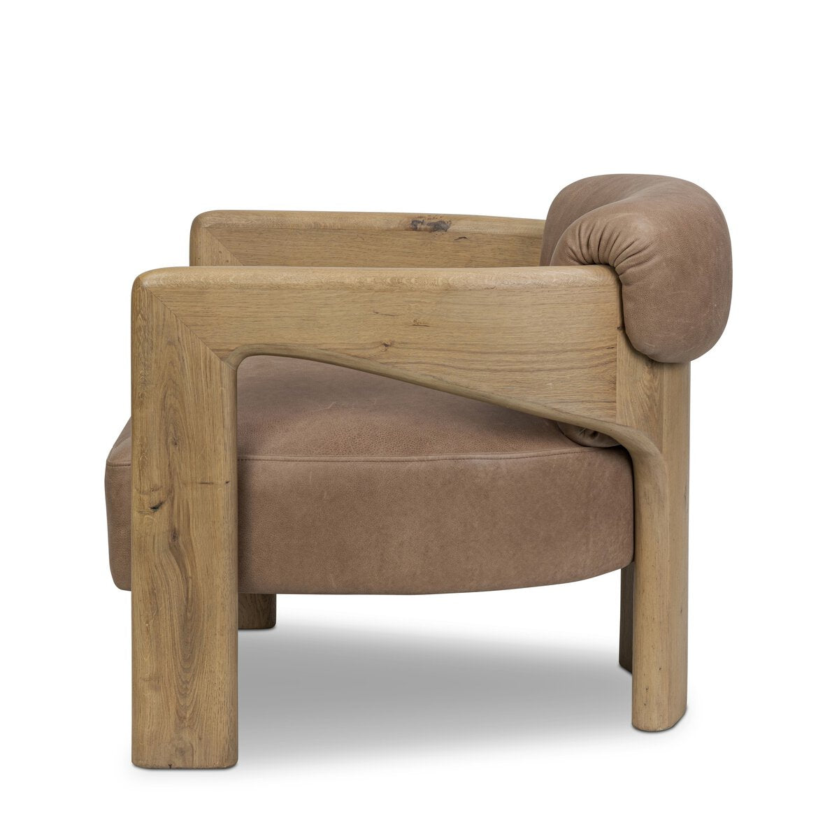 William 29" Top Grain Leather Occasional Chair - Palermo Cigar