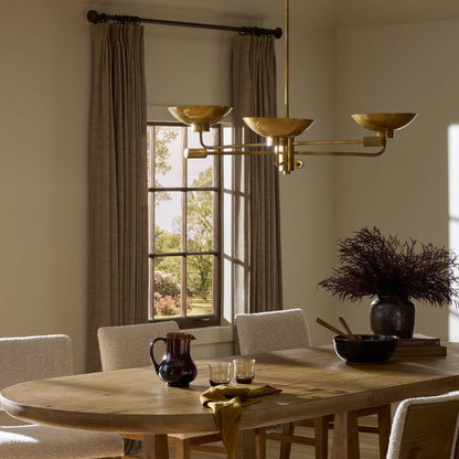 Liora 39" Chandelier - Burnt Brass