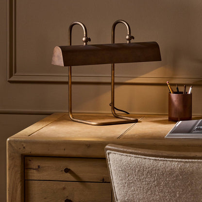 Colbert 18" Table Lamp - Burnished Brass Iron