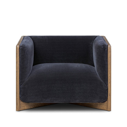 Mateo 38" Chair - Oak + Navy
