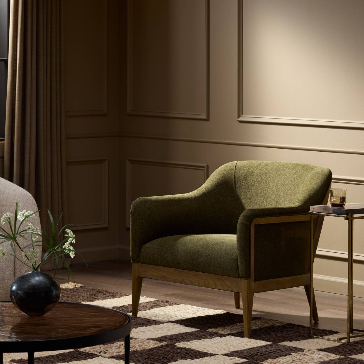 Colston 32" Upholstered Occasional Chair - Sutton Olive