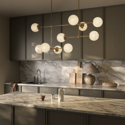 Amsterdam 65" Linear Chandelier - Burnished Brass
