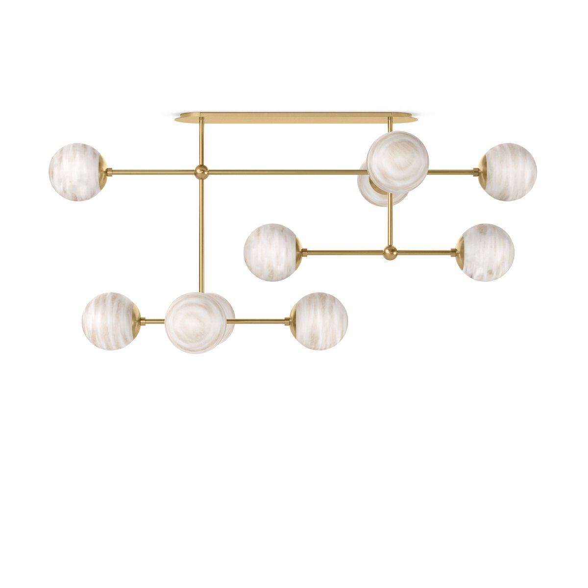 Amsterdam 65" Linear Chandelier - Burnished Brass