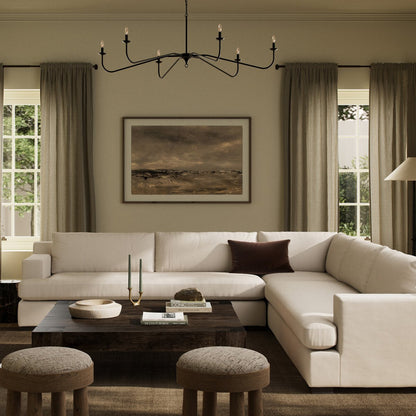 Vondra 131" 3 Piece Modular Sectional - Crypton Nomad Marshmallow