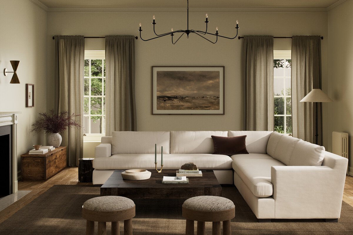 Vondra 131" 3 Piece Modular Sectional - Crypton Nomad Marshmallow