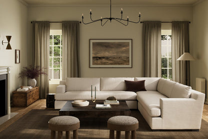 Vondra 131" 3 Piece Modular Sectional - Crypton Nomad Marshmallow