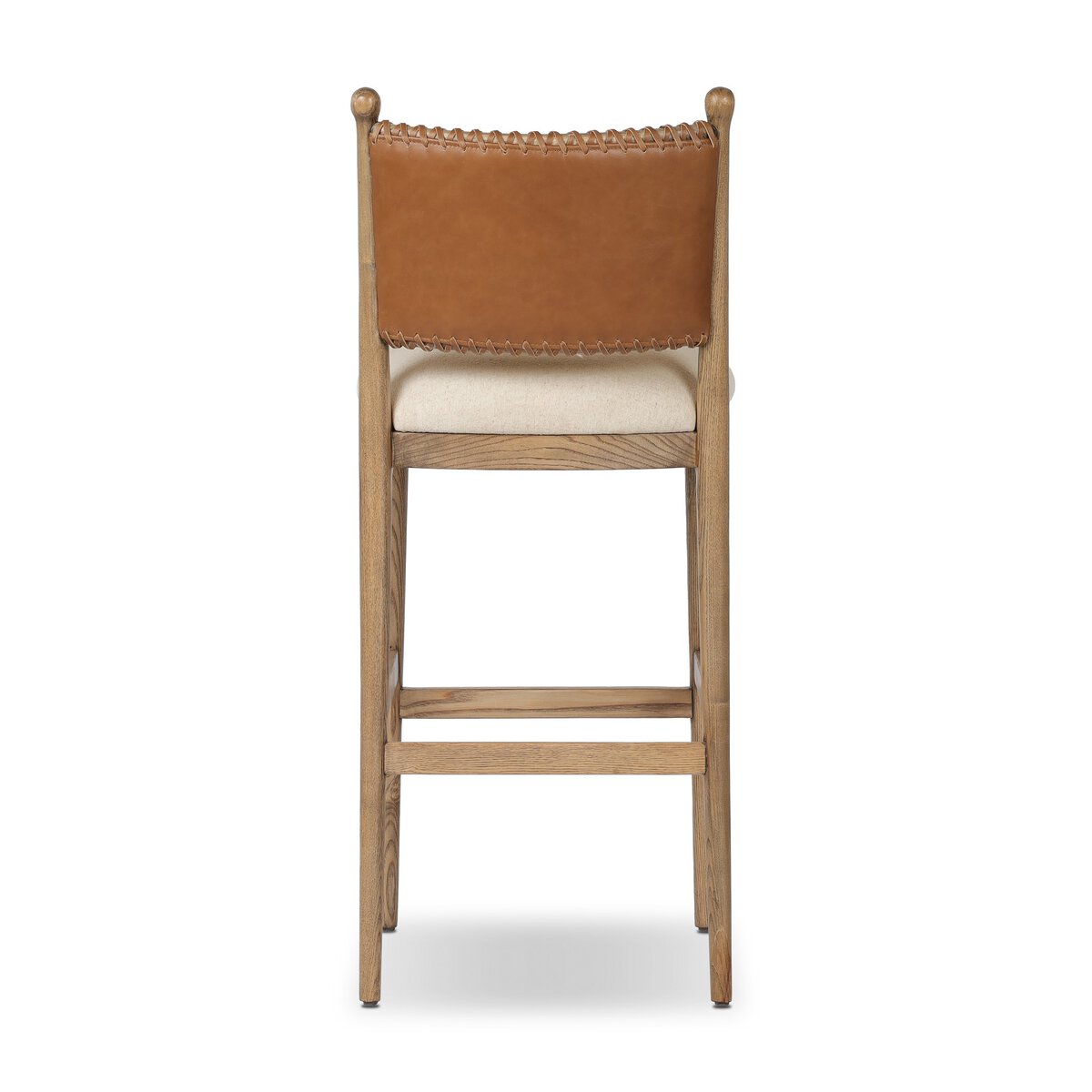 Scottie Top Grain Leather Bar Stool - Performance Natural