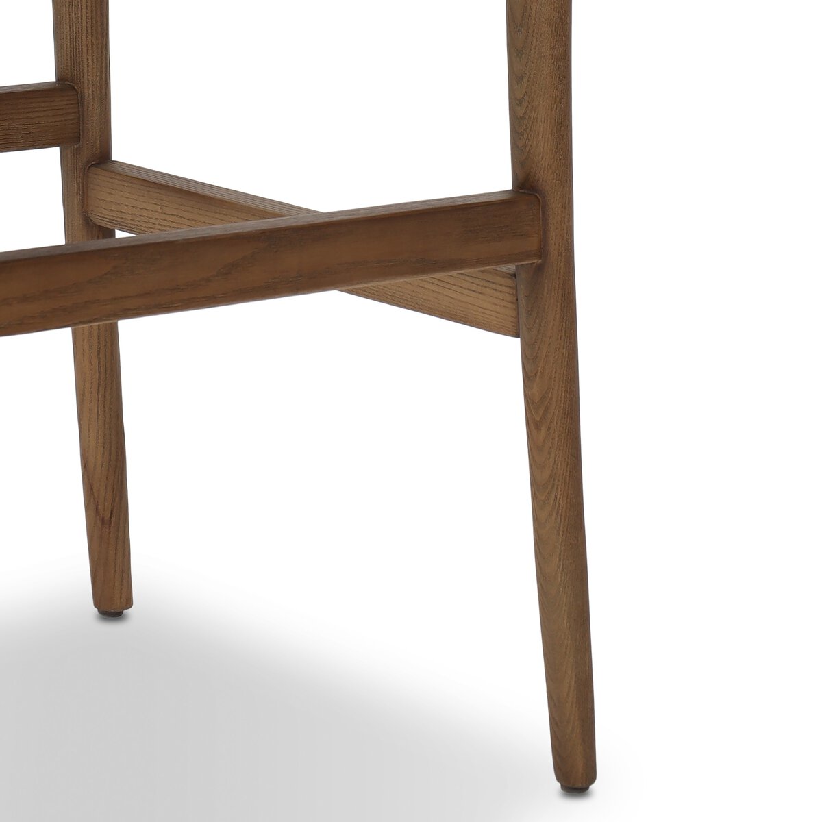 Scottie Top Grain Leather Bar Stool - Dulane Mahogany + Ash