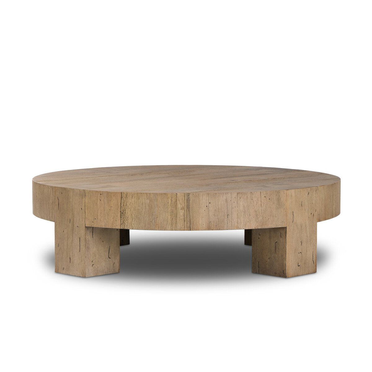 Wrenlee 56" Round Oak Coffee Table - Rustic Oak
