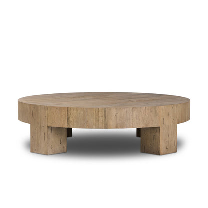 Wrenlee 56" Round Oak Coffee Table - Rustic Oak