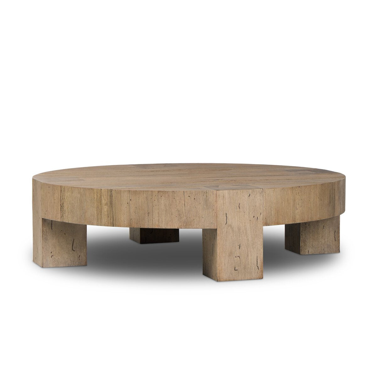Wrenlee 56" Round Oak Coffee Table - Rustic Oak
