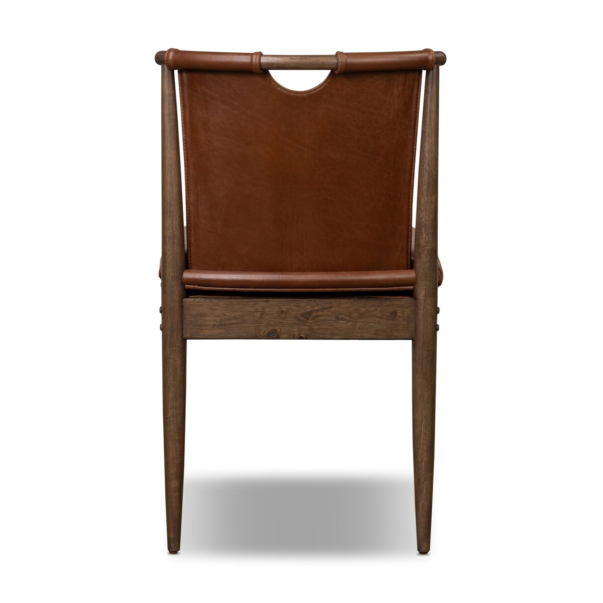 Mariana 21" Top Grain Leather Dining Chair - Dulane Mahogany