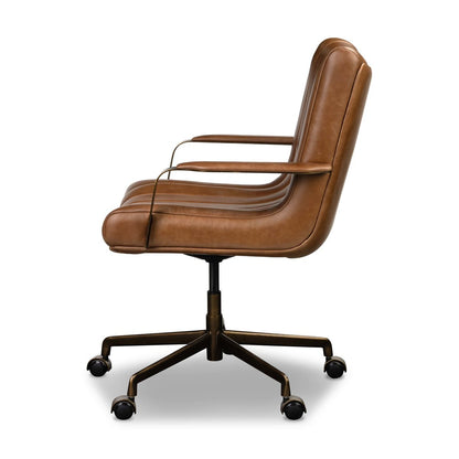 Landon 26" Top Grain Leather Desk Chair - Sonoma Chestnut