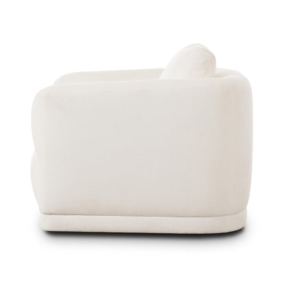 Paula 41" Upholstered Swivel Chair - Crypton Nomad Marshmallow