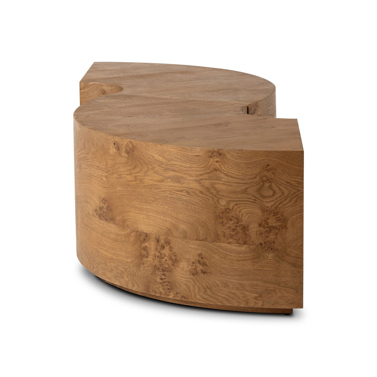 Renton 47" Round Coffee Table - Barley Medium + Burl Oak