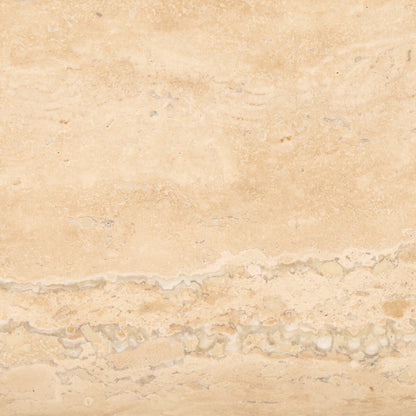 Sanzibel 42" Round Coffee Table - Amber Ash + Golden Travertine