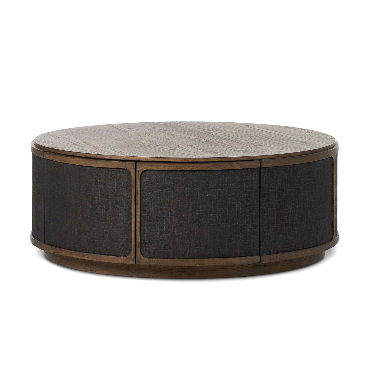 Garnet 45" Round Coffee Table - Stained Saddle Brown