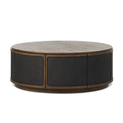 Garnet 45" Round Coffee Table - Stained Saddle Brown