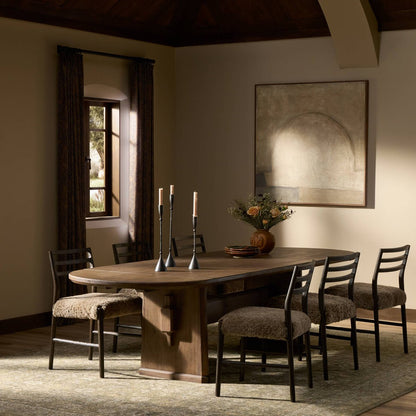 Colin 84" - 110" Oval Extension Dining Table - Weathered Acacia