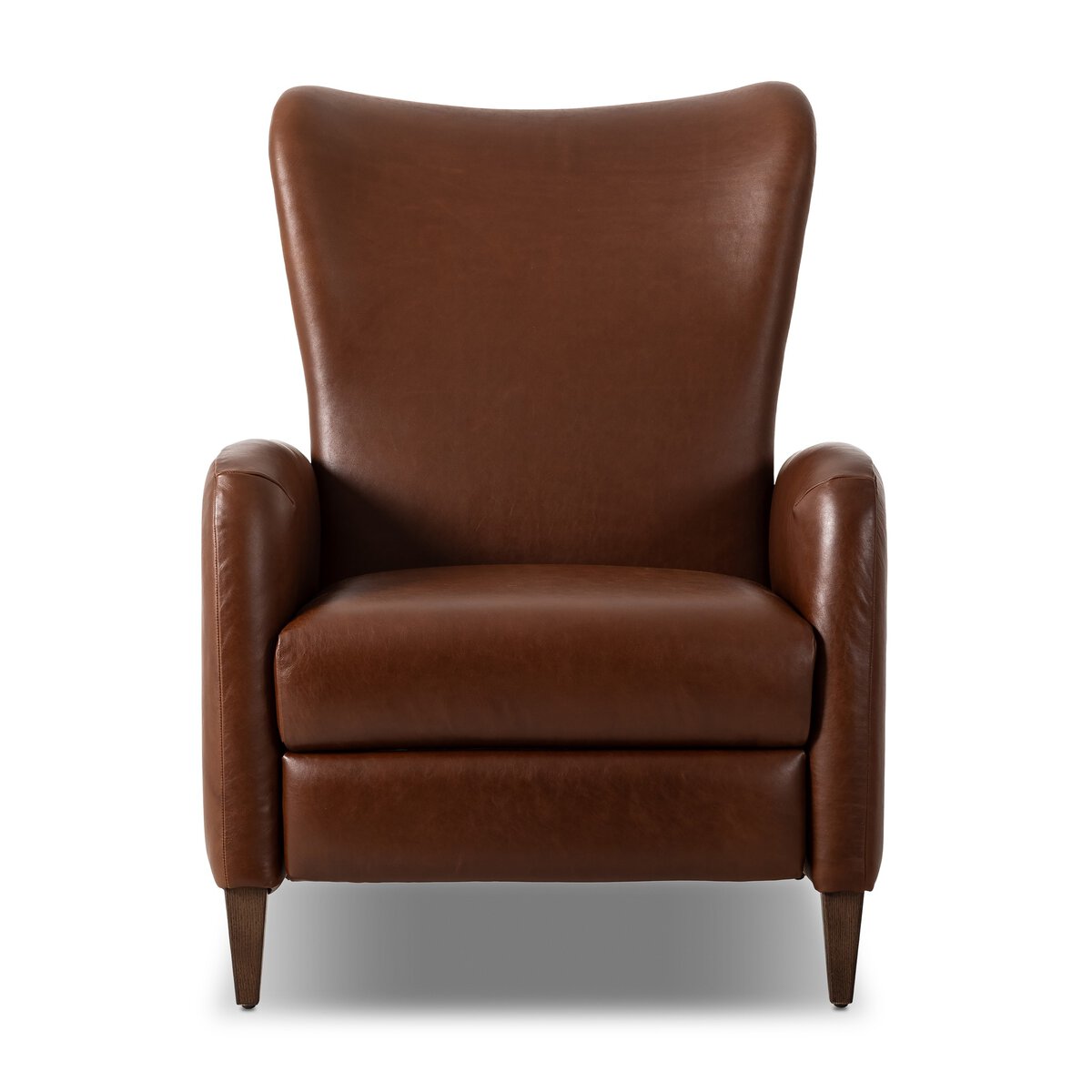 Nara 30" Top Grain Leather Wingback Recliner - Dulane Mahogany
