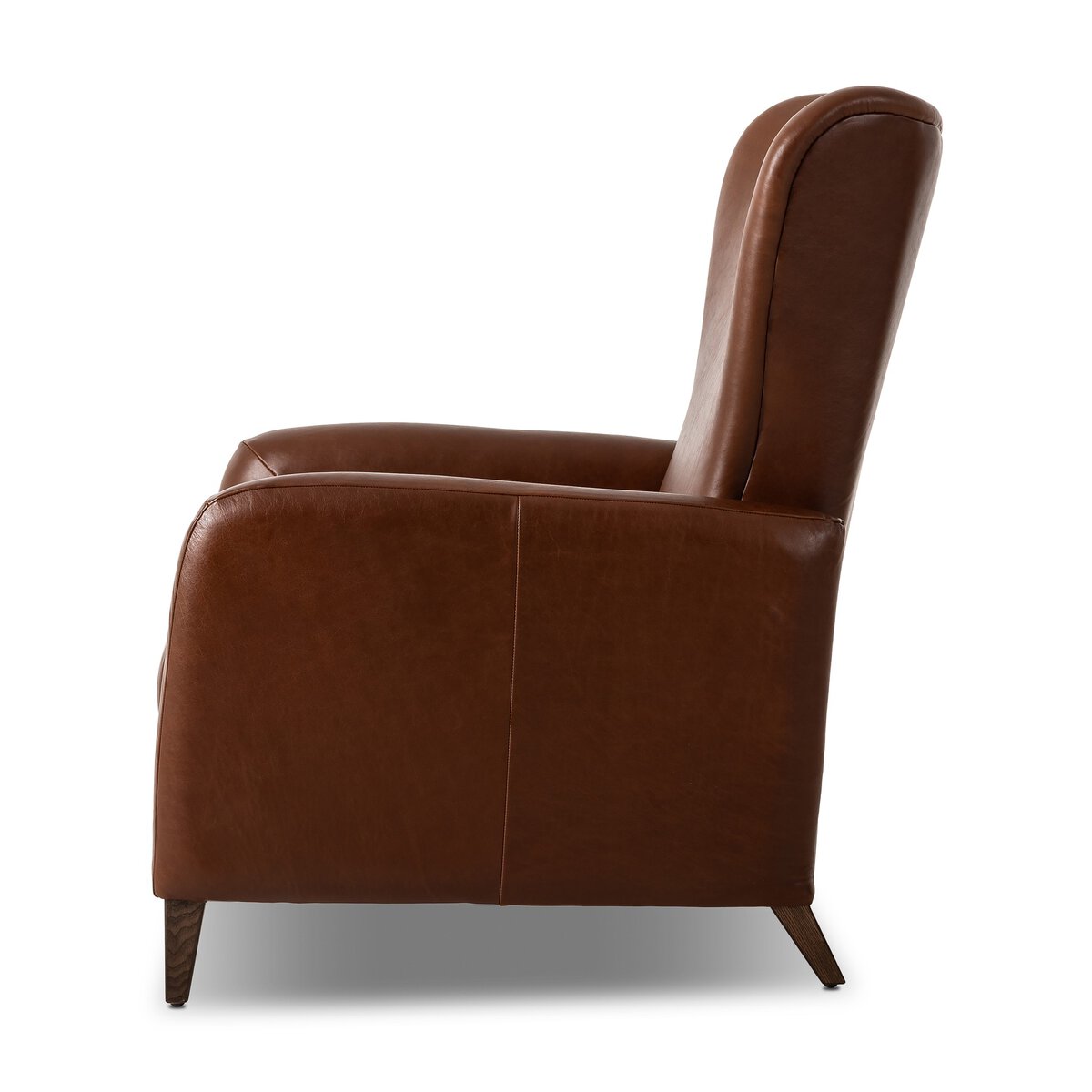 Nara 30" Top Grain Leather Wingback Recliner - Dulane Mahogany