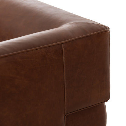 Lance 36" Top Grain Leather Swivel Chair - Dulane Mahogany