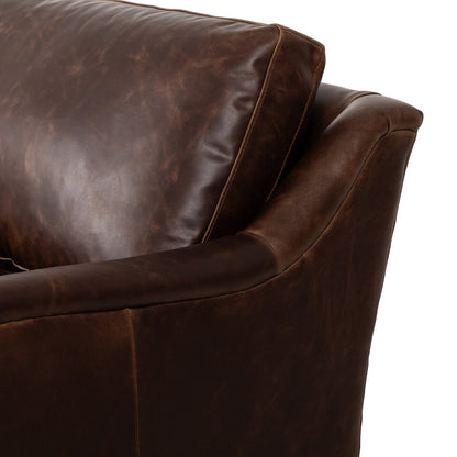 Forest 96" Top Grain Leather Bench Cushion - Raleigh Cigar