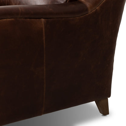 Forest 96" Top Grain Leather Bench Cushion - Raleigh Cigar