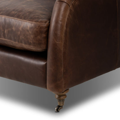 Forest 96" Top Grain Leather Bench Cushion - Raleigh Cigar