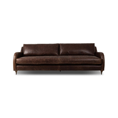 Forest 96" Top Grain Leather Bench Cushion - Raleigh Cigar